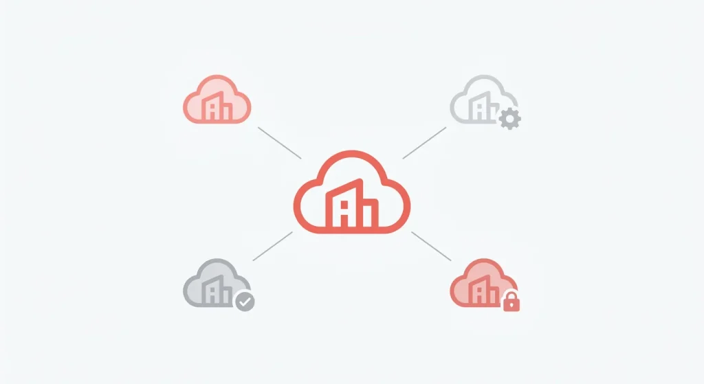 Multiple similar domain name variations connected to each other representing a coordinated look-alike domain network.