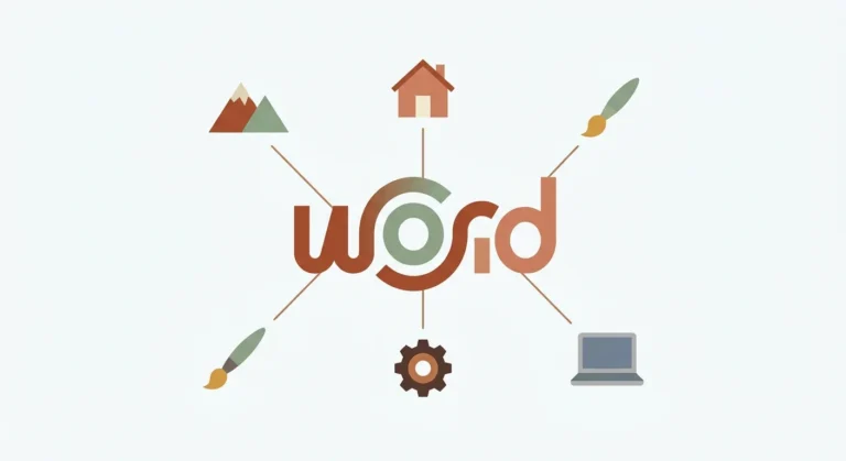 A single word connected to five unrelated concept icons representing conflicting fabricated definitions.