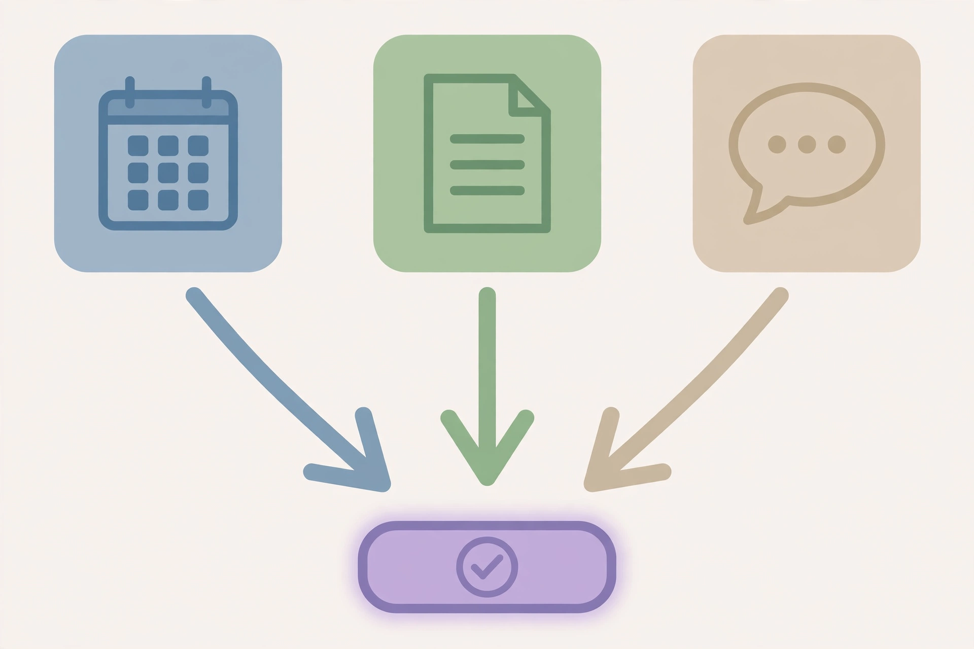 Flat diagram showing how to choose an AI assistant by job and ecosystem.