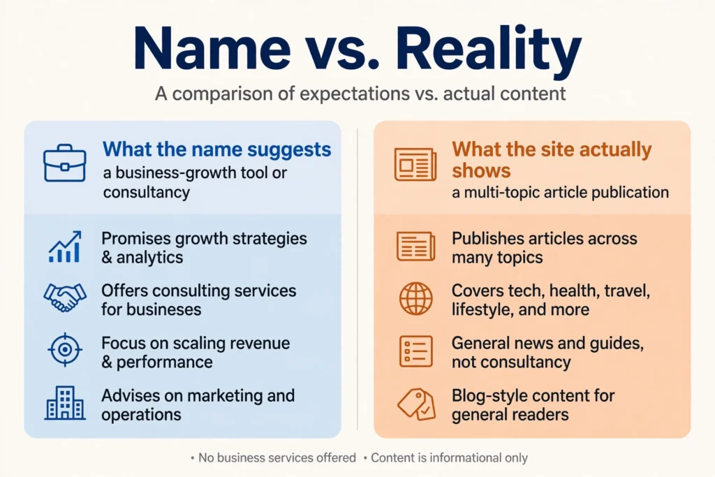 Name vs. Reality infographic for incabizgrowth.com